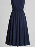 Tarnwyn - Pleated Midi Dress with Elasticated Waist