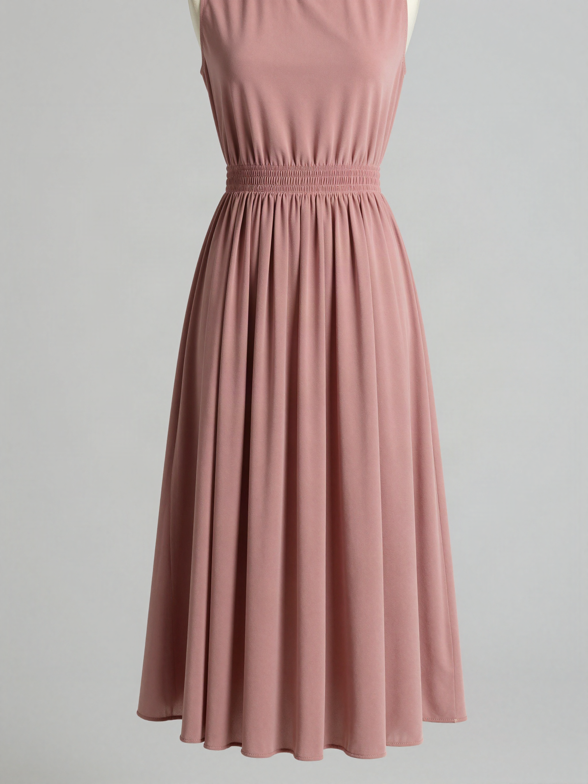 Tarnwyn - Pleated Midi Dress with Elasticated Waist