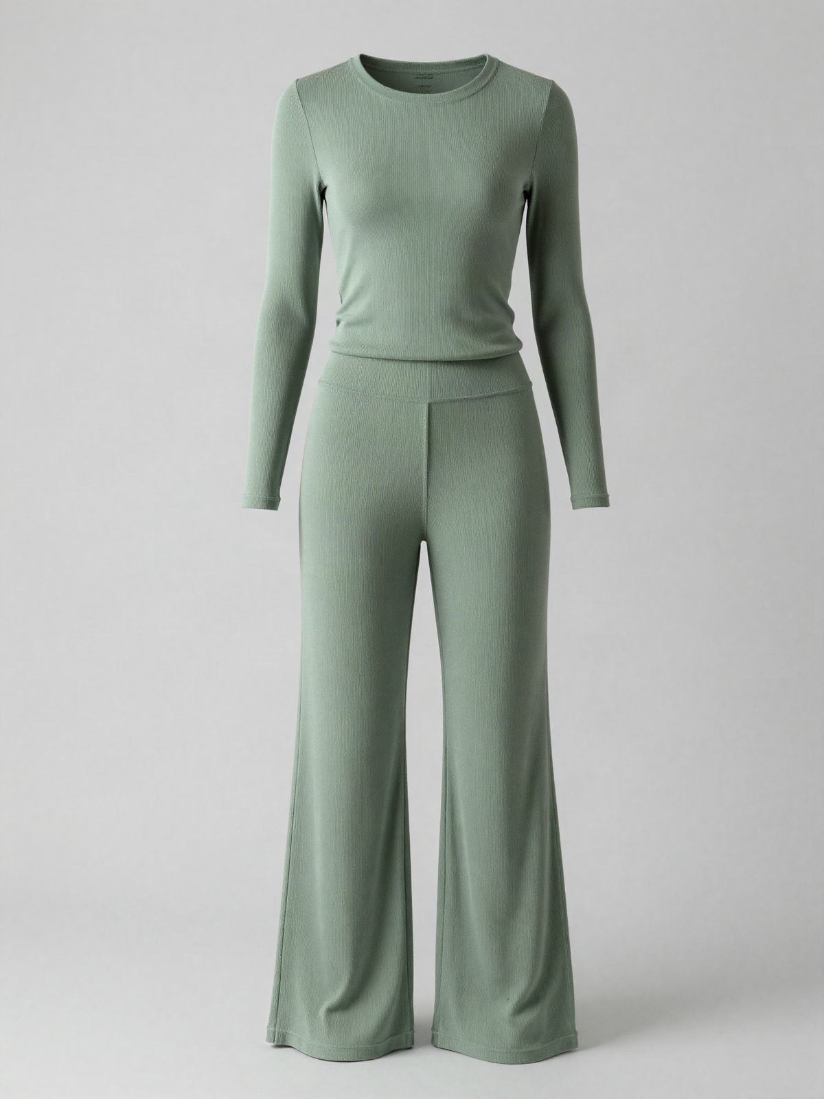 Fenwyn - Ribbed Top and Wide Leg Trouser Set