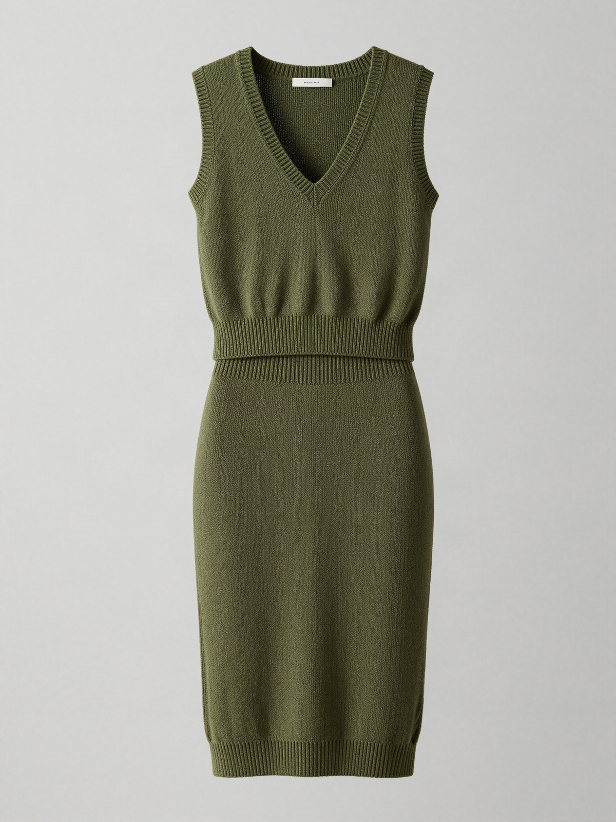 Calverth - Knitted Vest and Midi Skirt Set