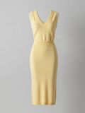 Calverth - Knitted Vest and Midi Skirt Set
