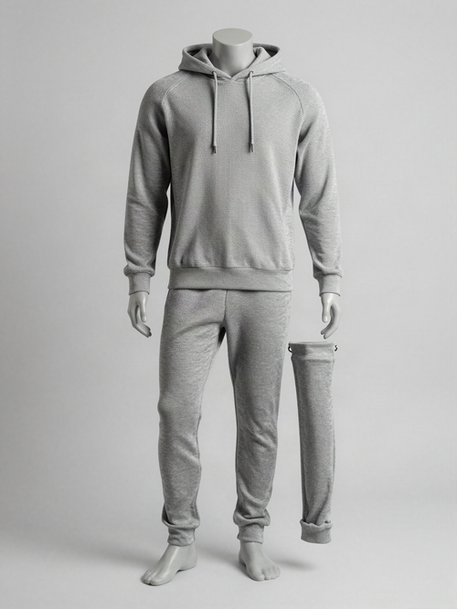 Aldwenne - Waffle Knit Hoodie and Jogger Set