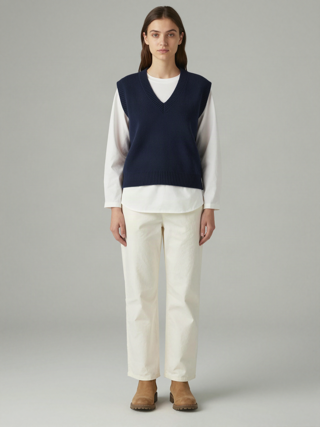 Brentwyn - Knitted Vest with V Neck