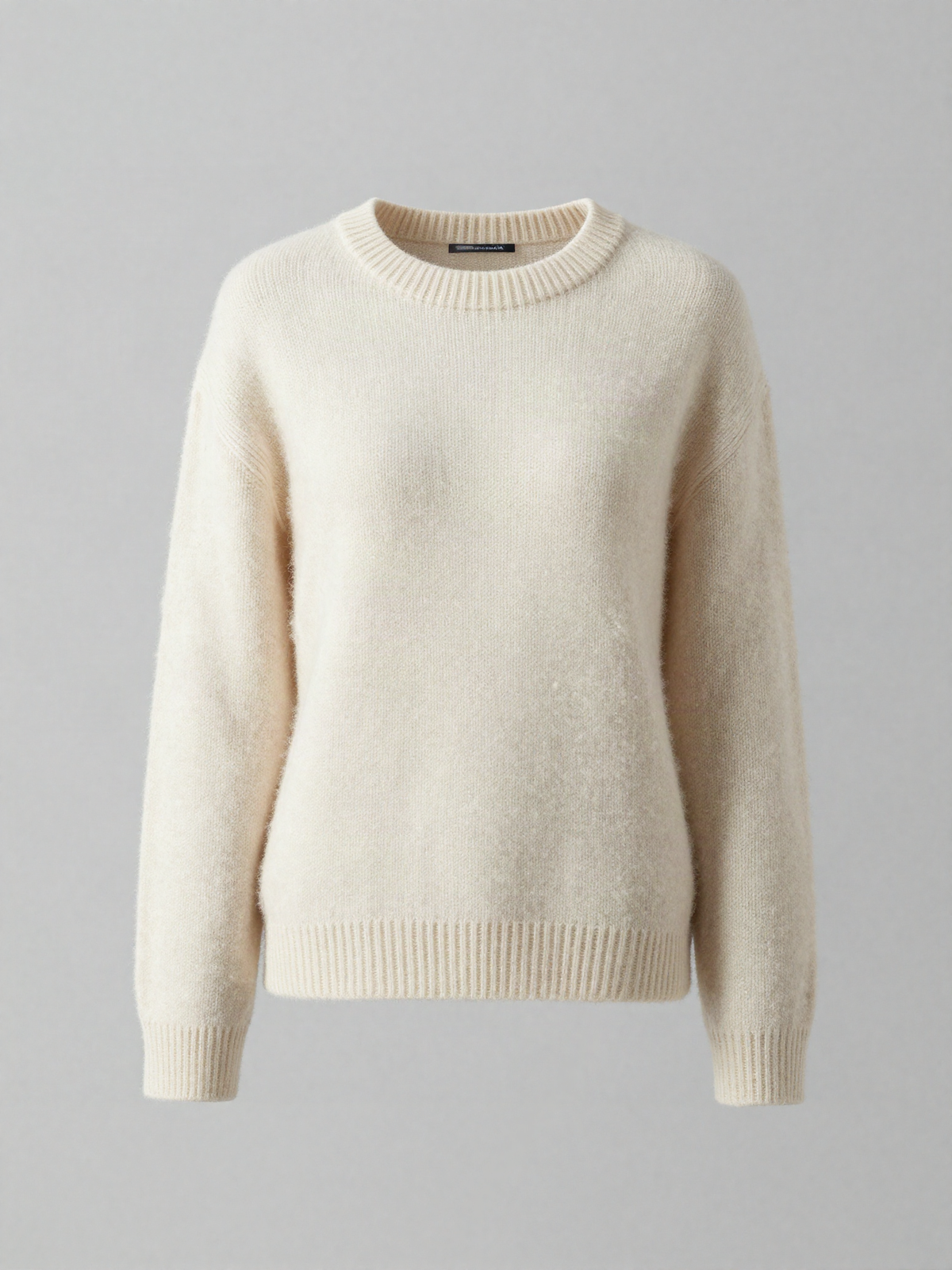 Rosvane - Boucle Knit Jumper with Round Neck