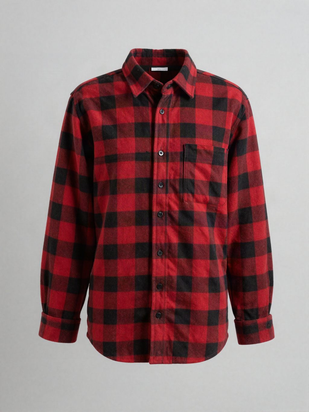 Tarvenn - Flannel Check Shirt with Curved Hem