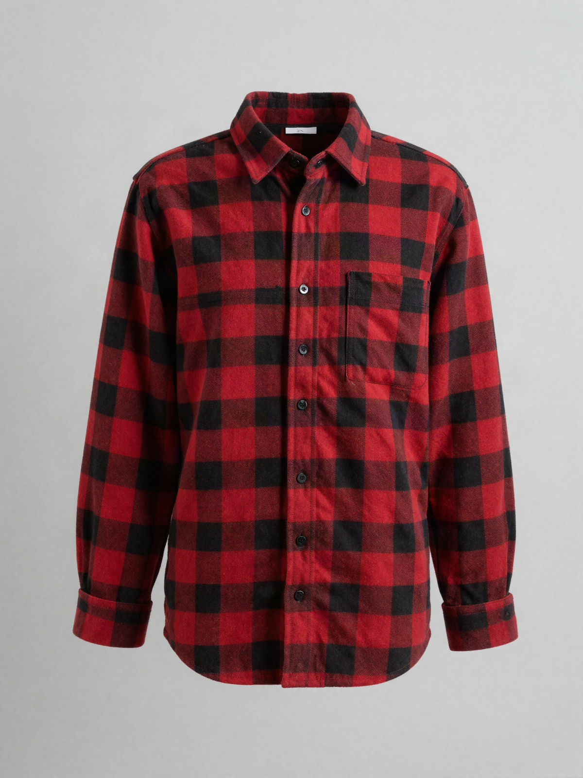 Tarvenn - Flannel Check Shirt with Curved Hem