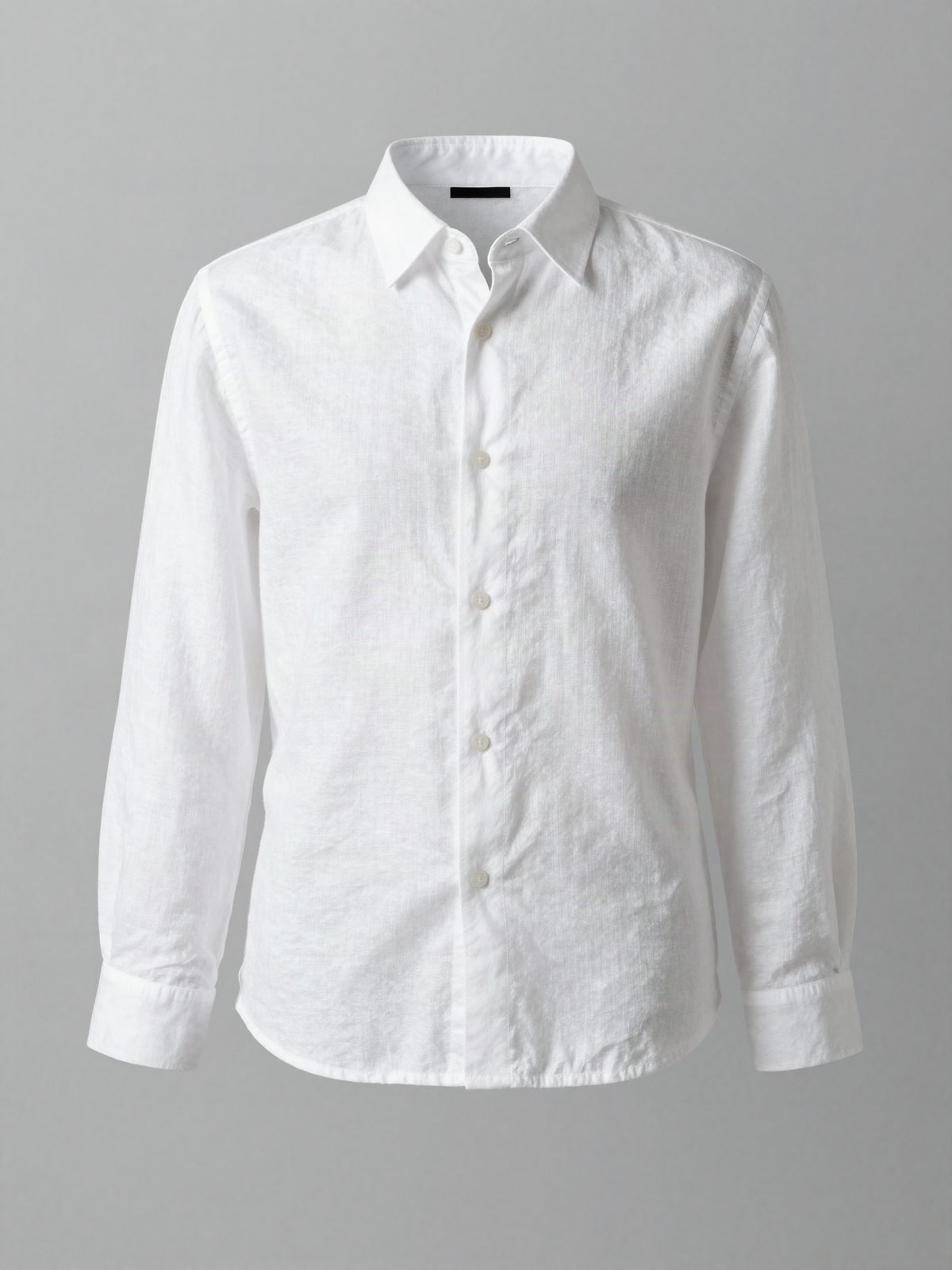 Peldrick - Grandad Collar Shirt in Linen Blend