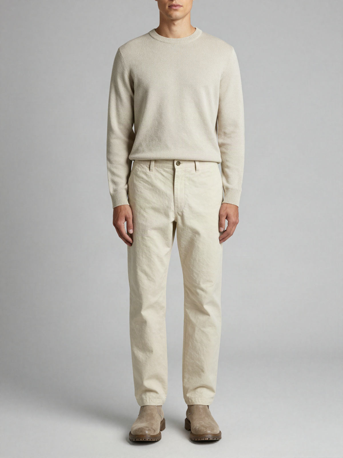 Quenmar - Straight Leg Cotton Twill Trousers
